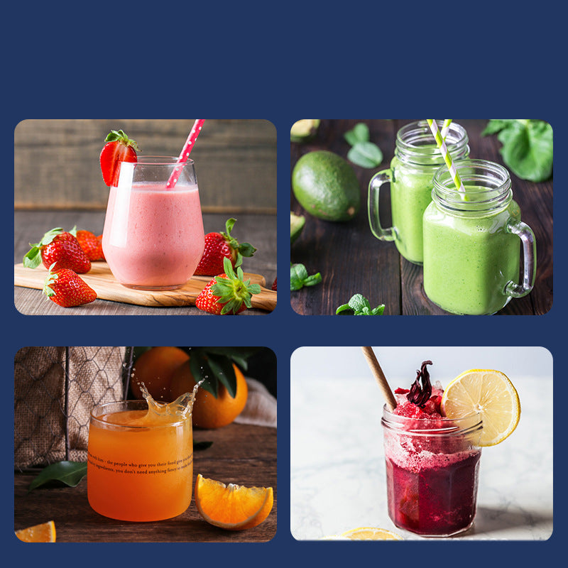6blade Portable Blender Mini Juicer Cup Extractor Smoothie USB Chargin