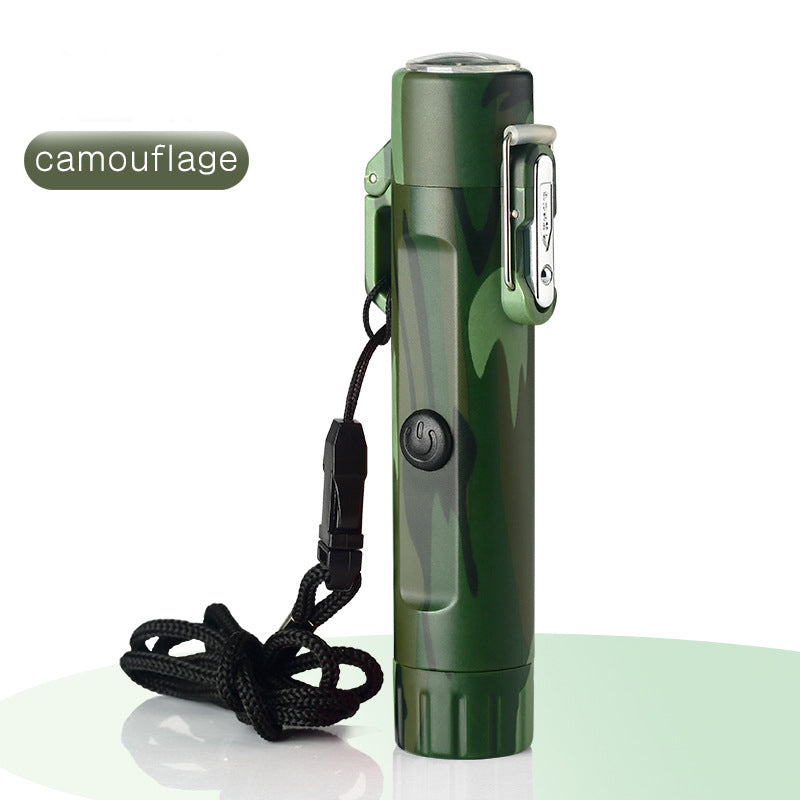 Outdoor Travel Compass Rechargeable Lighter Tube Waterproof Lighter