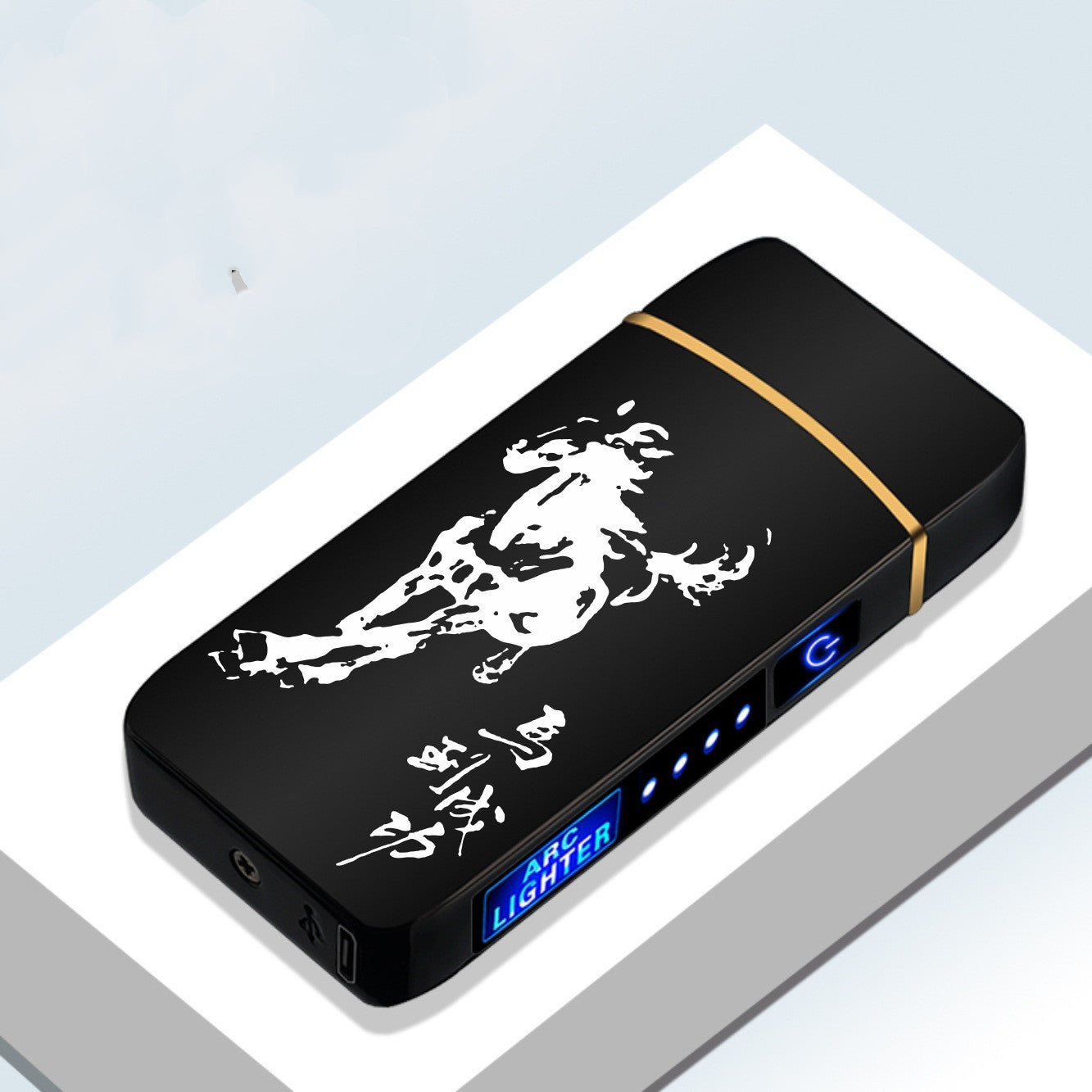 Windproof Electric Dual Lighter USB Rechargeable Flameless Plasma