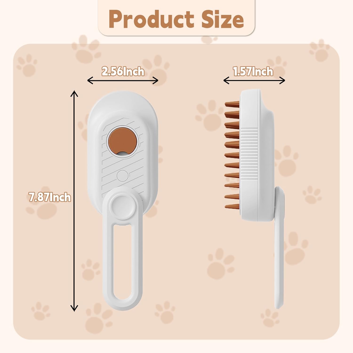 3-in-1 pet steam brush
