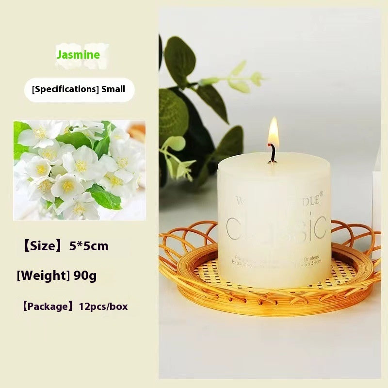 Cylindrical Color Fragrance Smokeless Candles