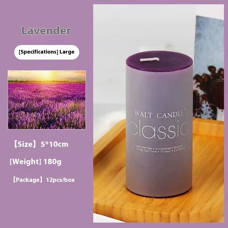 Cylindrical Color Fragrance Smokeless Candles