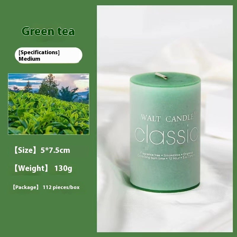 Cylindrical Color Fragrance Smokeless Candles