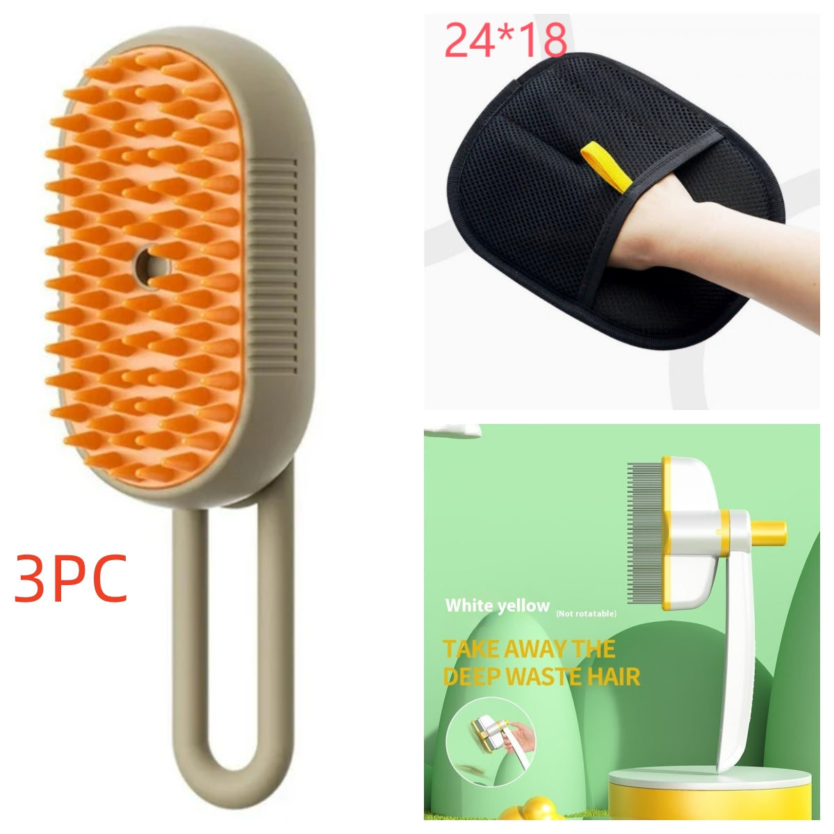 Pet steam brush 3 In 1 Electric Spray