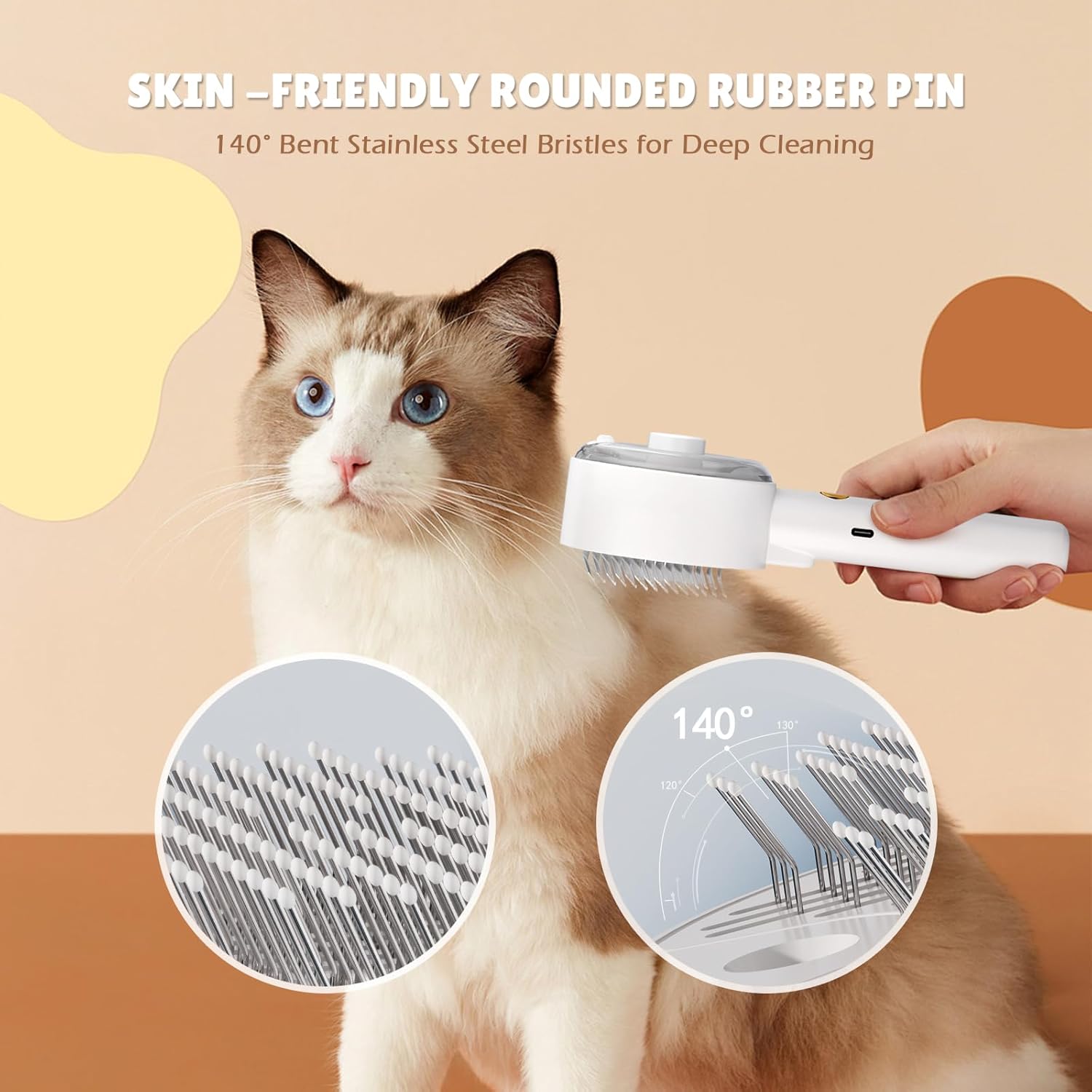4-in-1 cat steam brush