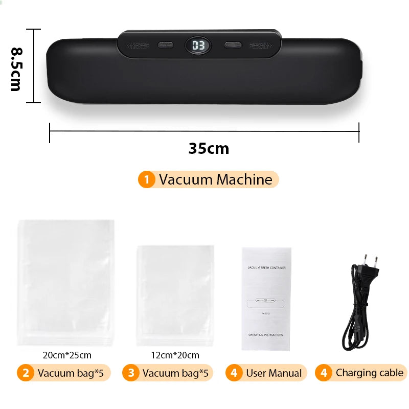 Vacuum Sealer Packaging Machine Food With Free 10pcs Vacuum bags