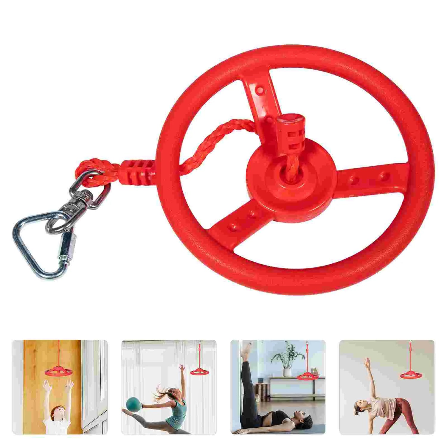 Ninja Wheel Gym Equipment Monkey Ring Kids Exercise Indoor Hanging Grip Balance Abs Children Lifting
