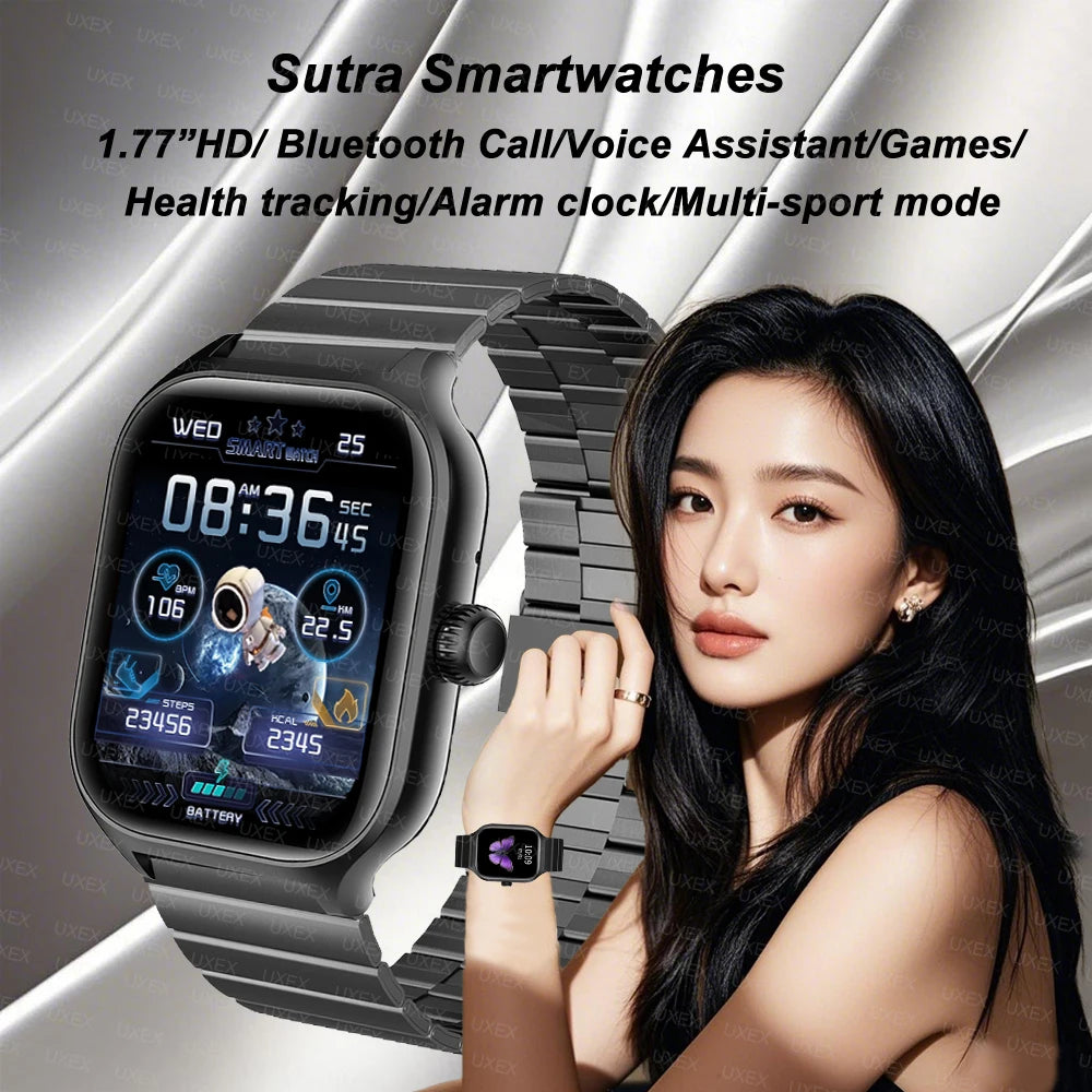 Business Pro Smartwatches Men 1.77 Full Touch Screen Bluetooth Call Health Tracking