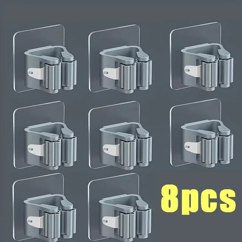 Self-Adhesive Wall-Mounted Mop Holder