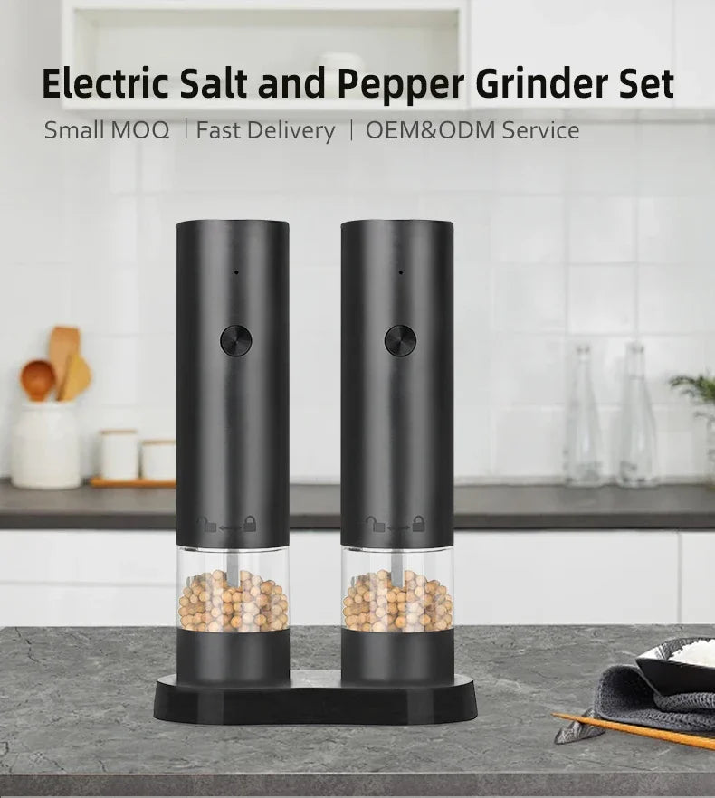 USB Rechargeable Electric Salt and Pepper Grinder