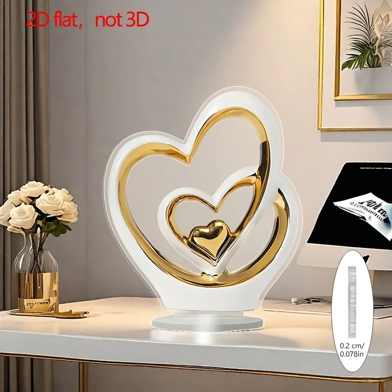 Heart-Shaped Modern Minimalist Decor - Luxury Home Accent for Living Room, Entryway, Wine Bar & TV Cabinet