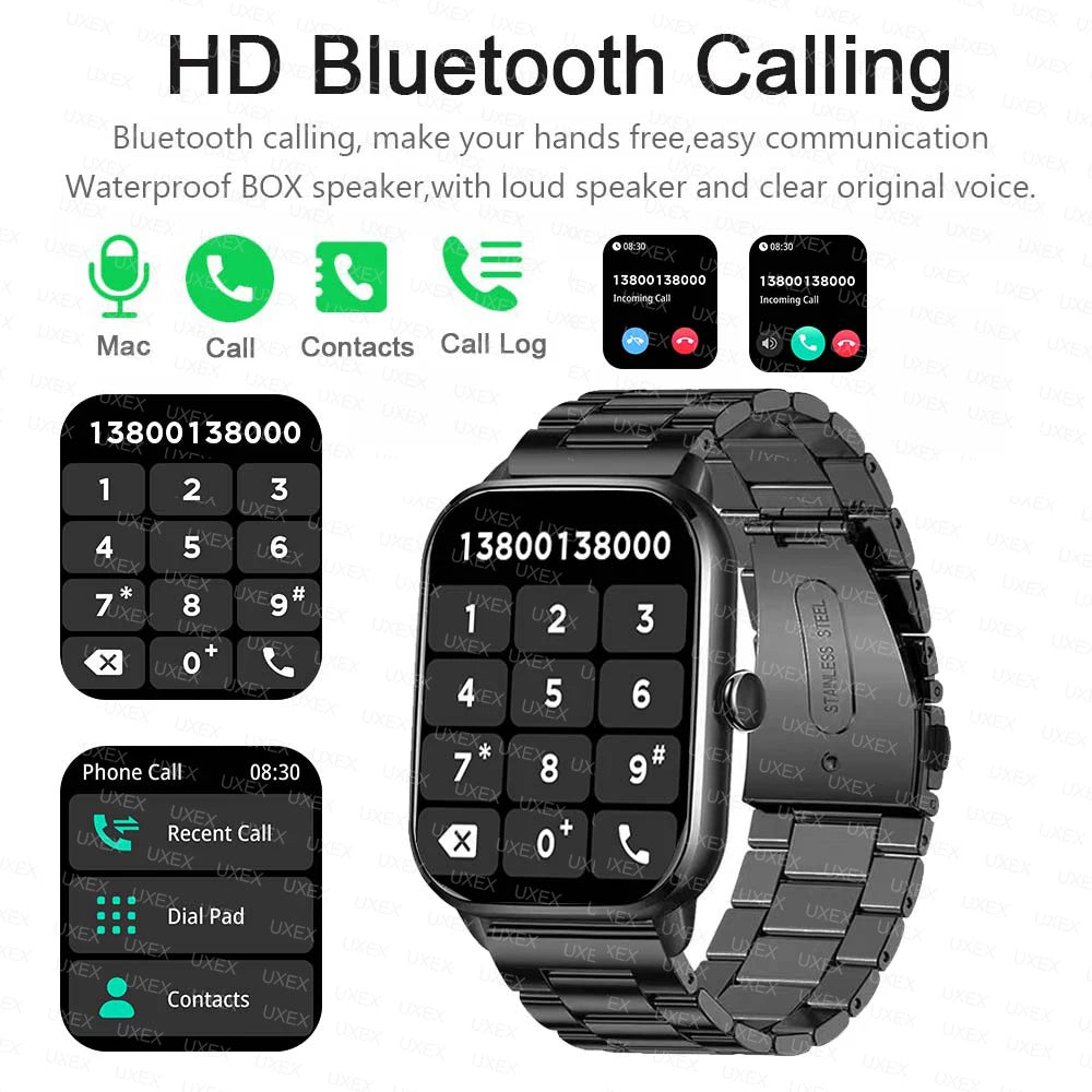 Business Pro Smartwatches Men 1.77 Full Touch Screen Bluetooth Call Health Tracking