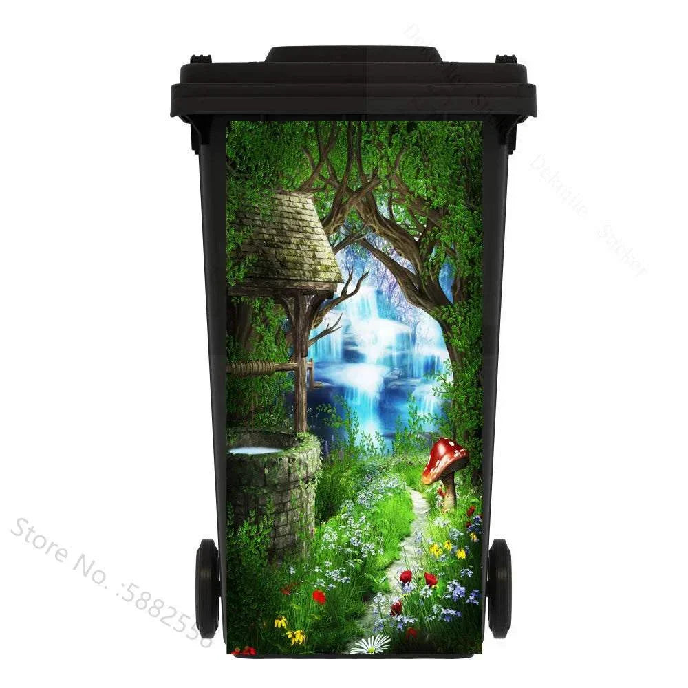 Self-adhesive PVC Trash Can Sticker