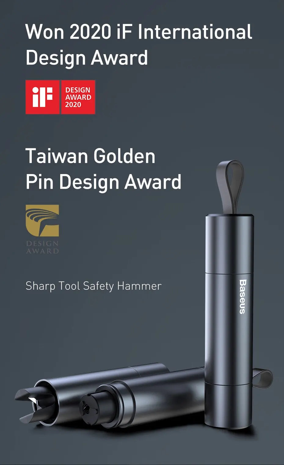 Baseus Car Safety Hammer Mini Car Window Glass Breaker