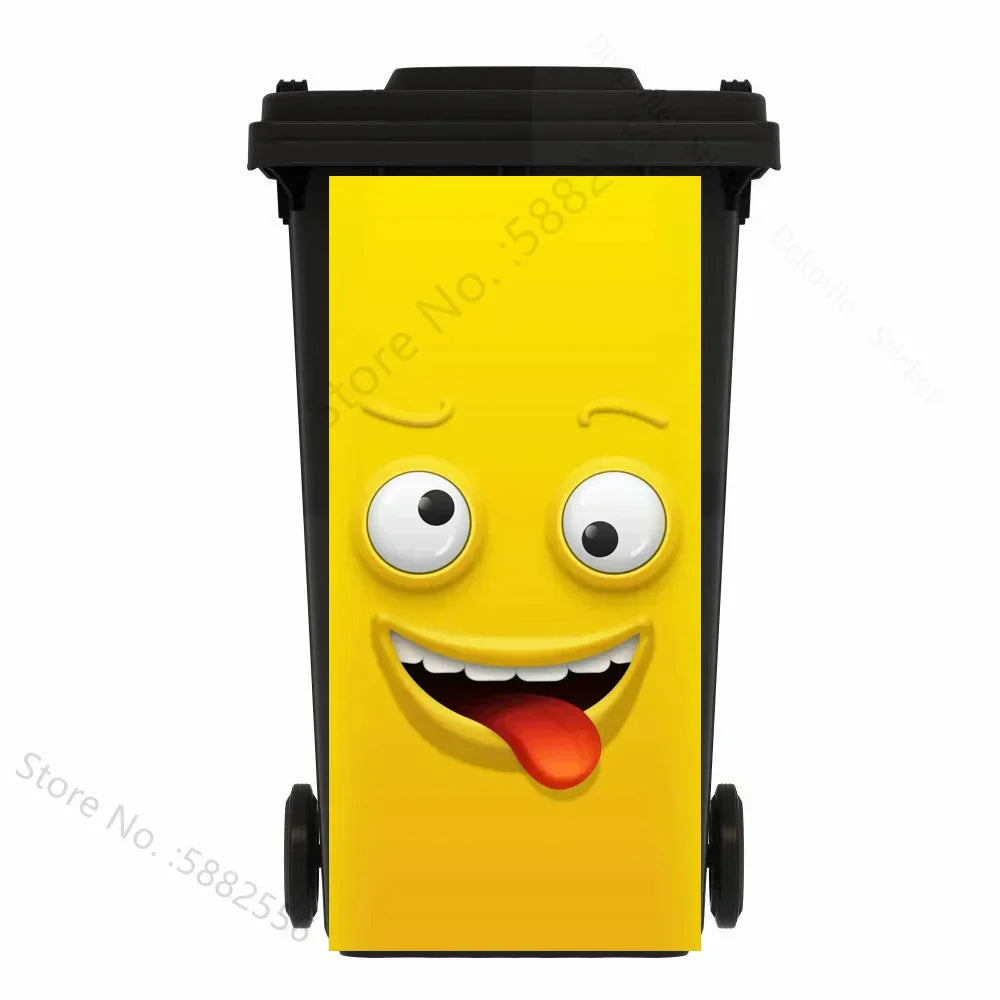 Self-adhesive PVC Trash Can Sticker