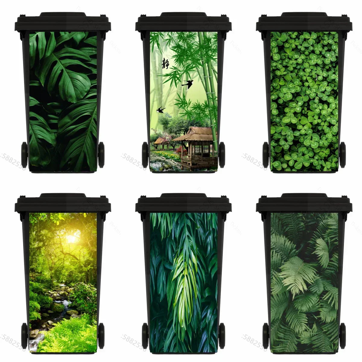 Self-adhesive PVC Trash Can Sticker