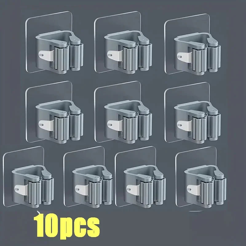 Self-Adhesive Wall-Mounted Mop Holder