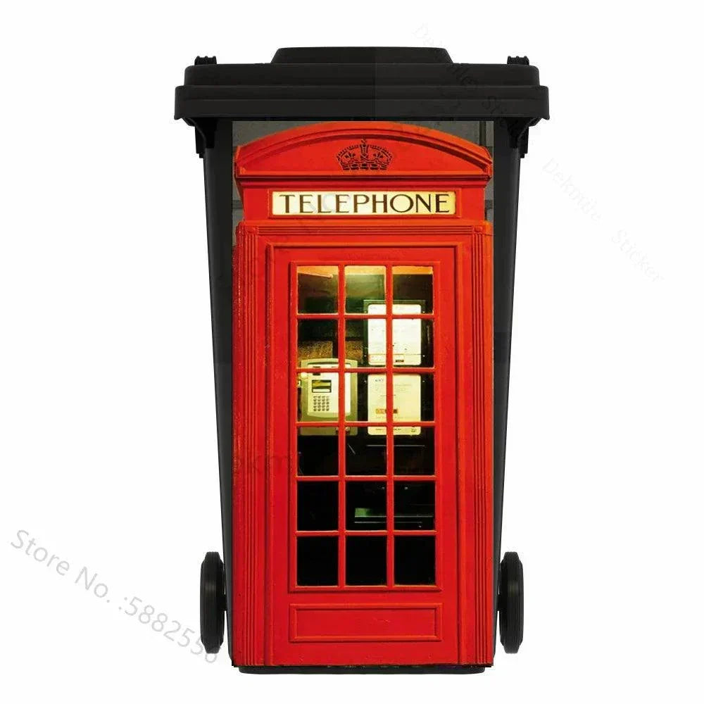 Self-adhesive PVC Trash Can Sticker