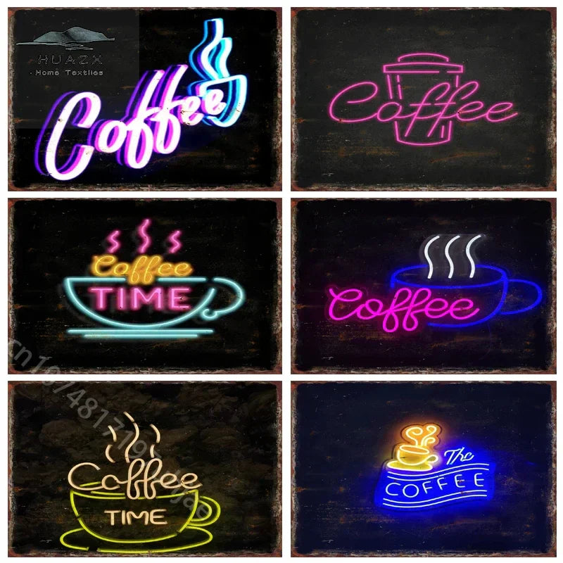 Coffee Neon Metal