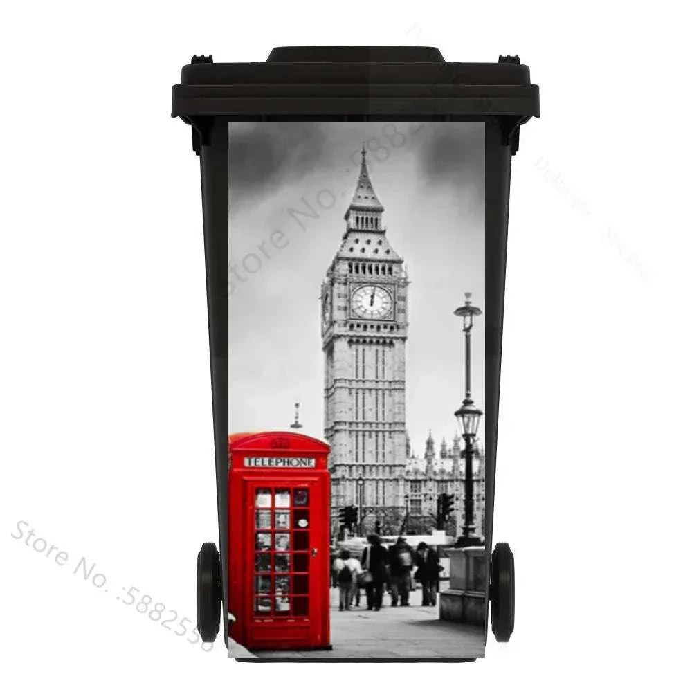 Self-adhesive PVC Trash Can Sticker