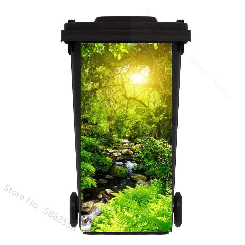 Self-adhesive PVC Trash Can Sticker