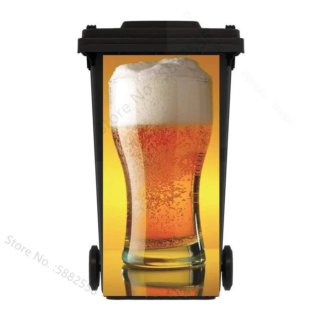 Self-adhesive PVC Trash Can Sticker