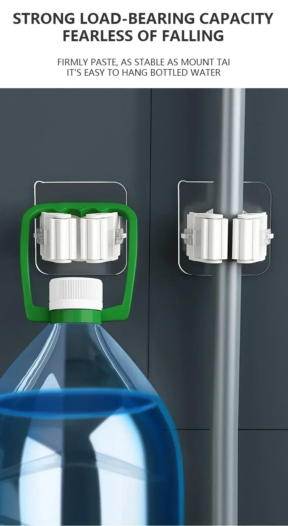 Self-Adhesive Wall-Mounted Mop Holder