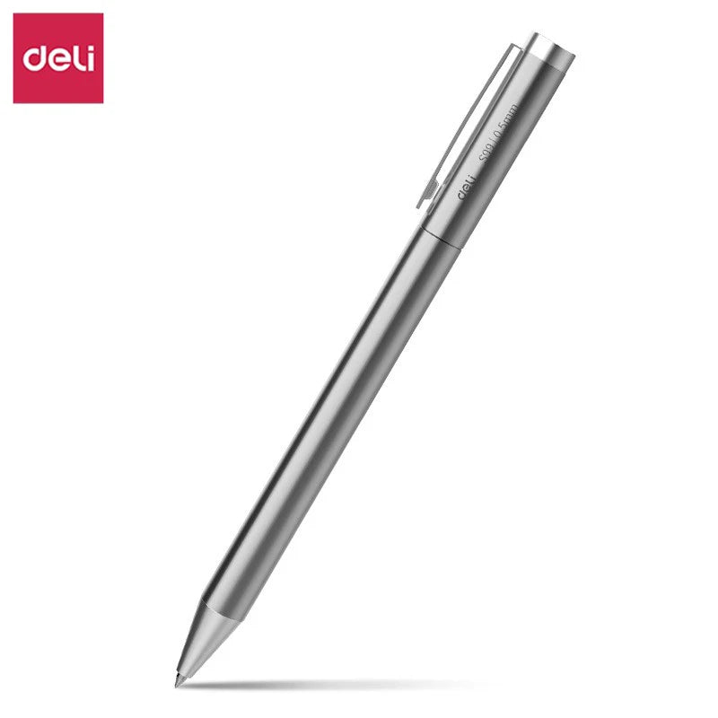 Deli Metal Sign Pen, Gel Ink Pens, Golden Silver Color, Metallic Writing Pen, Office Supplies, 0.5mm