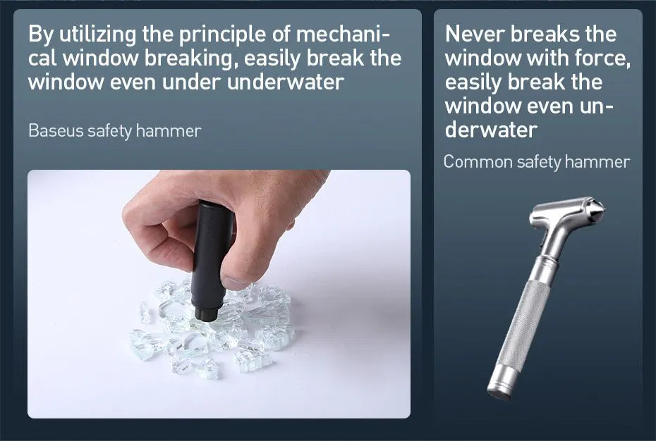 Baseus Car Safety Hammer Mini Car Window Glass Breaker