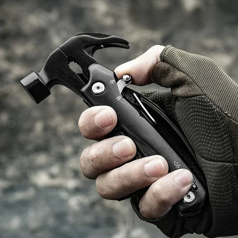 Outdoor Camping Multifunctional Wrench Pliers Hammer, Portable Survival Tool Accessory Kit, Survival Gear for Outdoor Camping