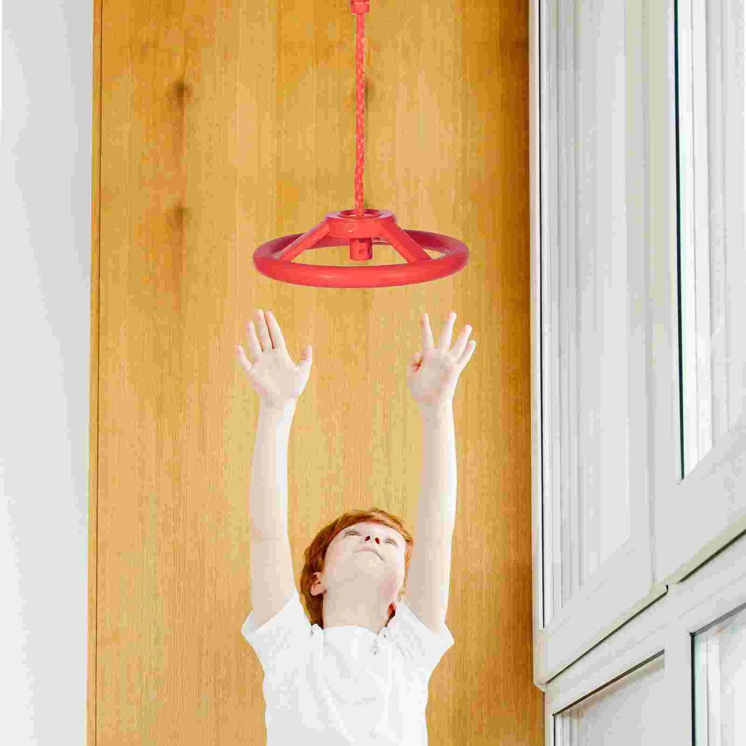 Ninja Wheel Gym Equipment Monkey Ring Kids Exercise Indoor Hanging Grip Balance Abs Children Lifting