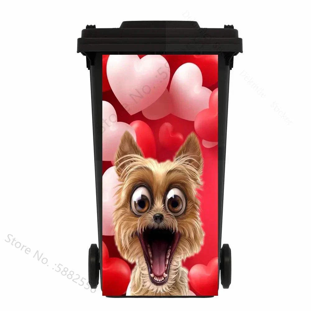 Self-adhesive PVC Trash Can Sticker