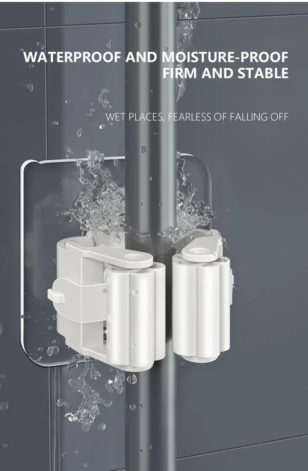 Self-Adhesive Wall-Mounted Mop Holder