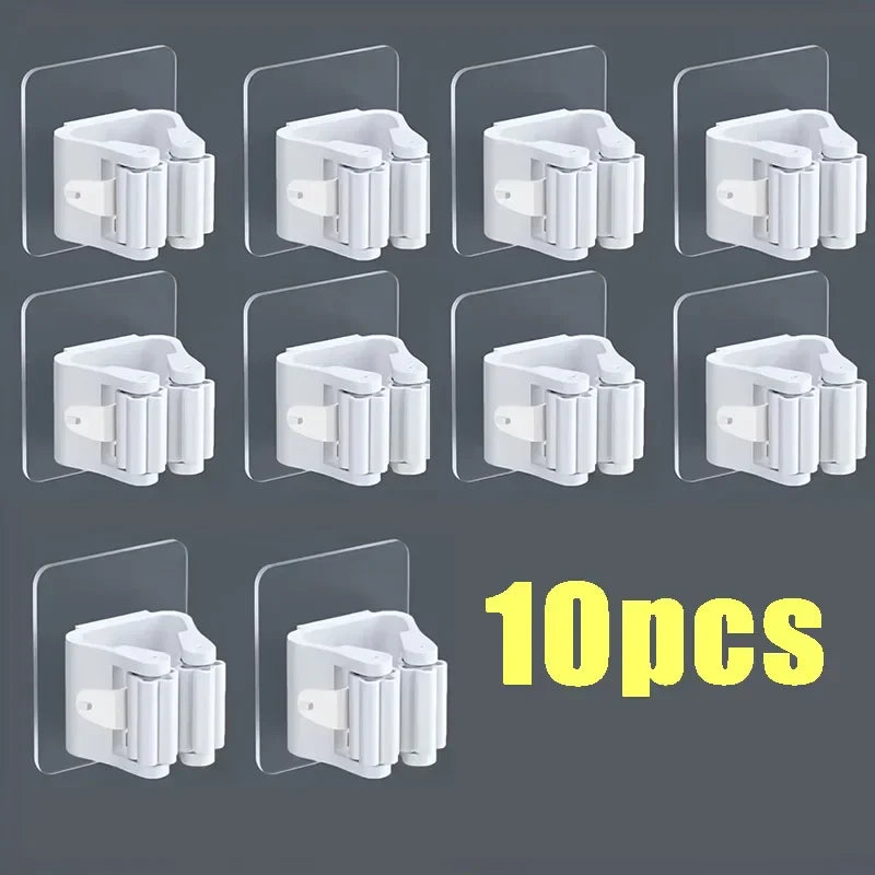 Self-Adhesive Wall-Mounted Mop Holder