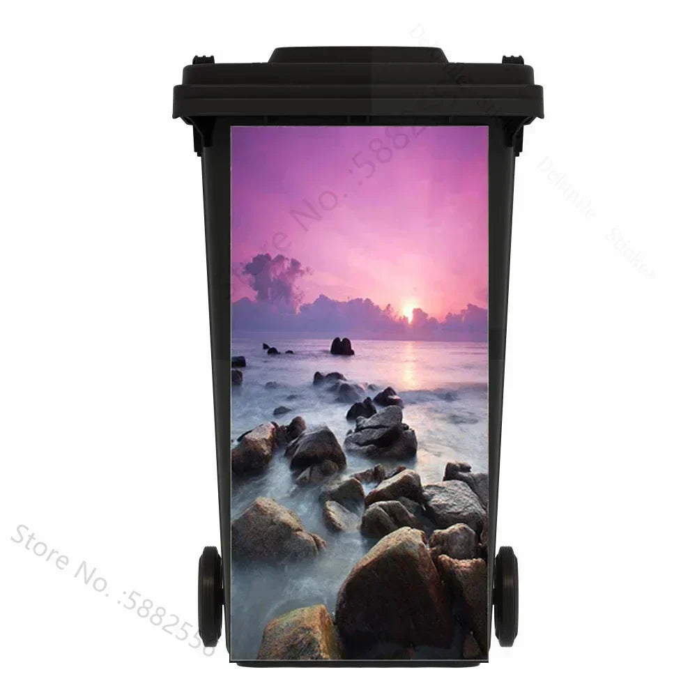 Self-adhesive PVC Trash Can Sticker