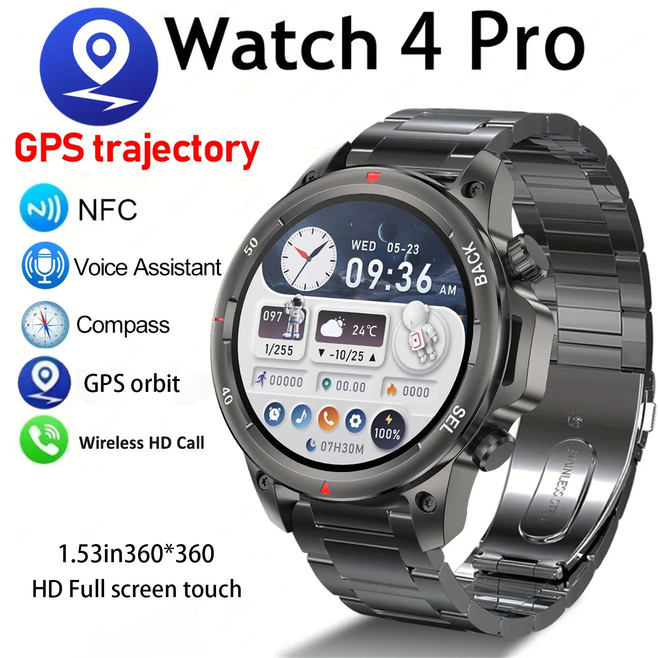 Huawei Xiaomi LED HD Screen Smart Watch Men For Sports and Waterproof