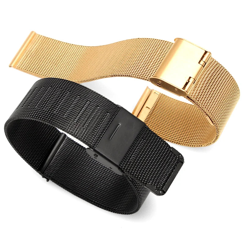 Watch Bands Watch Milanese Strap 12mm 14mm 16mm 18mm 20mm 22mm Men Women Steel Watchmm Strap Suitable for smartwatches