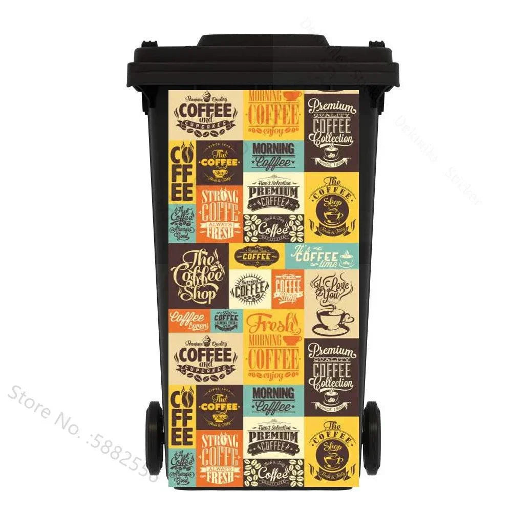 Self-adhesive PVC Trash Can Sticker