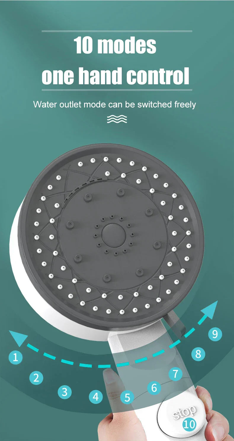 10 Spray Filtered Shower Head