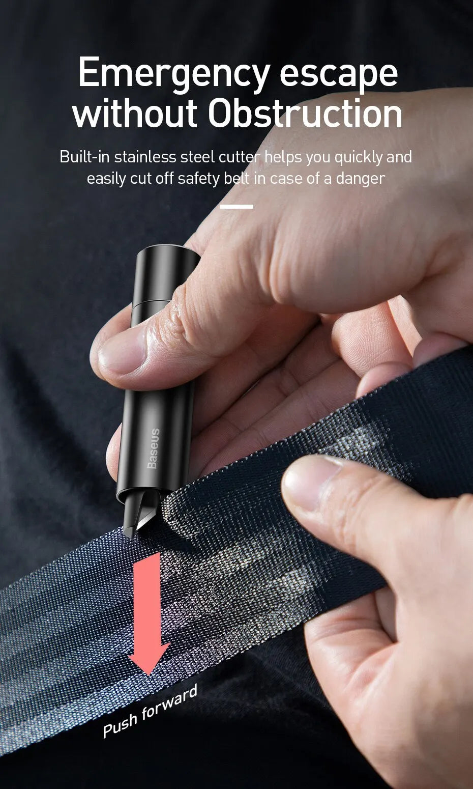 Baseus Car Safety Hammer Mini Car Window Glass Breaker