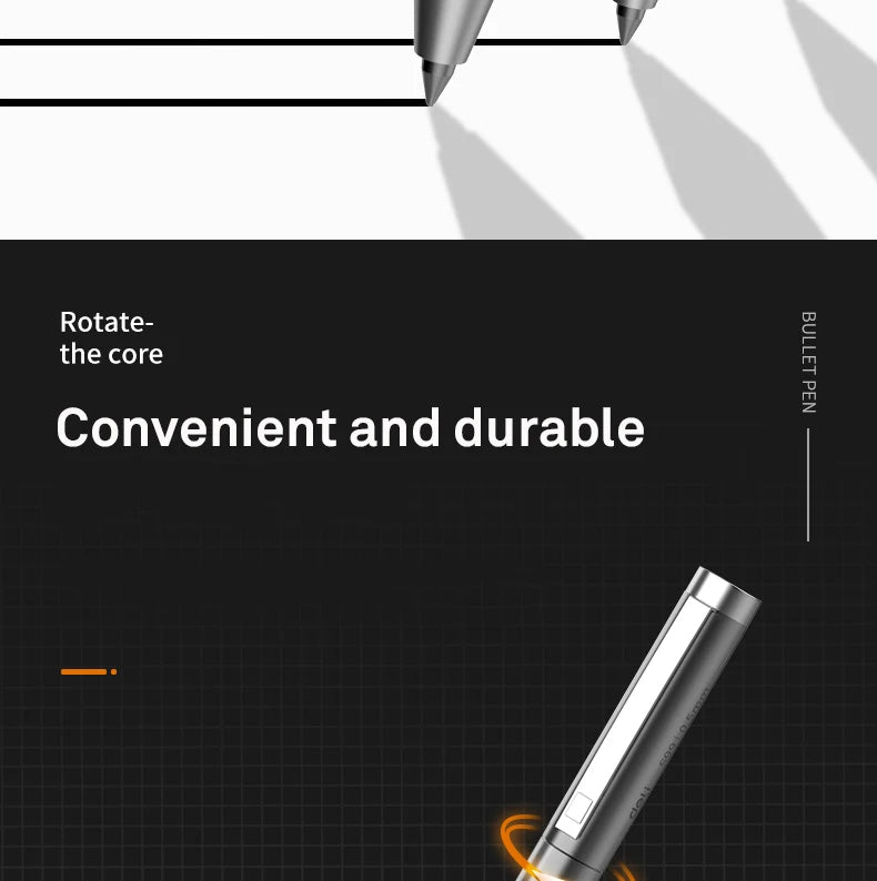 Deli Metal Sign Pen, Gel Ink Pens, Golden Silver Color, Metallic Writing Pen, Office Supplies, 0.5mm