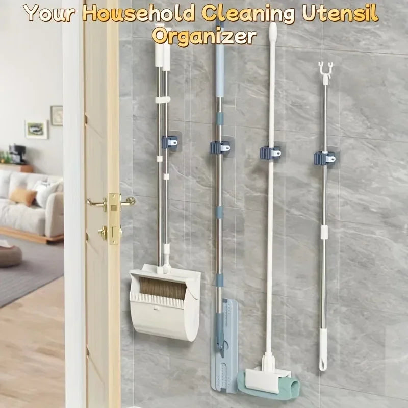 Self-Adhesive Wall-Mounted Mop Holder