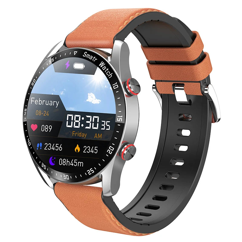 New Bluetooth Call Smart Watch Men 360*360 HD Display Heart Rate Fitness Tracker ECG+PPG Business Smartwatches For Huawei