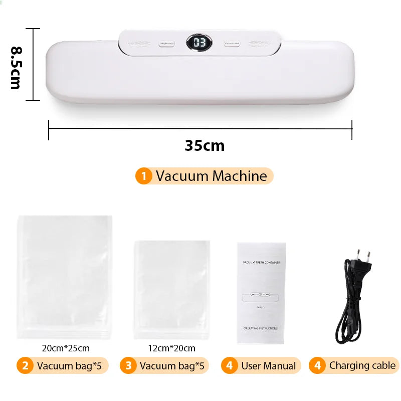 Vacuum Sealer Packaging Machine Food With Free 10pcs Vacuum bags