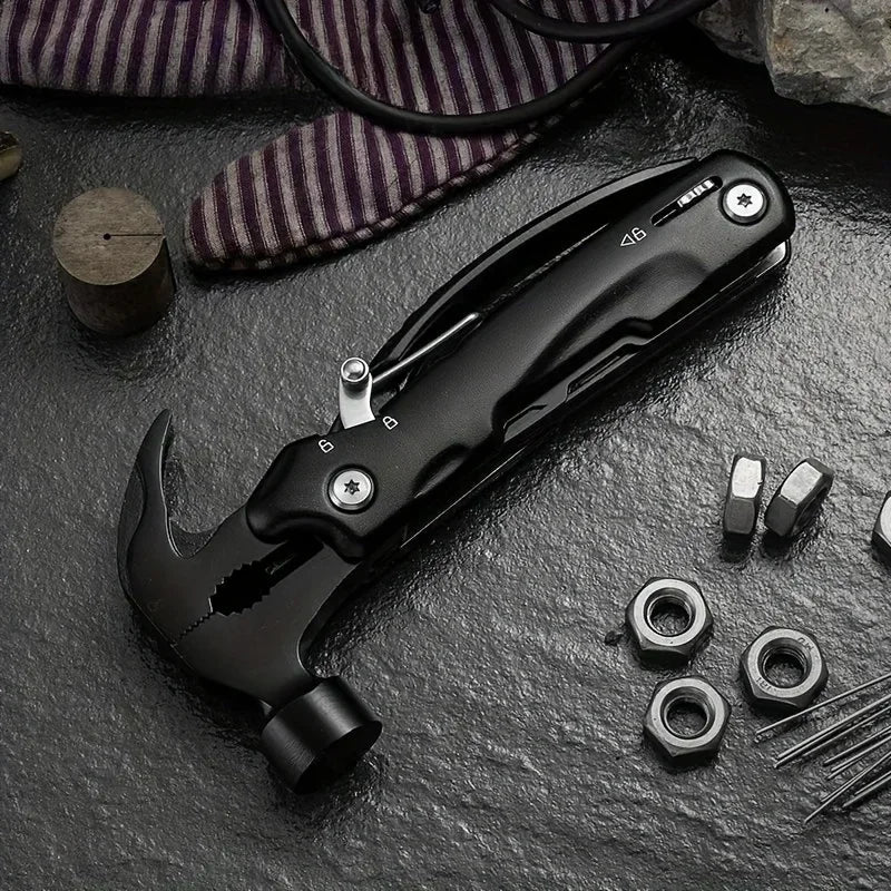 Outdoor Camping Multifunctional Wrench Pliers Hammer, Portable Survival Tool Accessory Kit, Survival Gear for Outdoor Camping