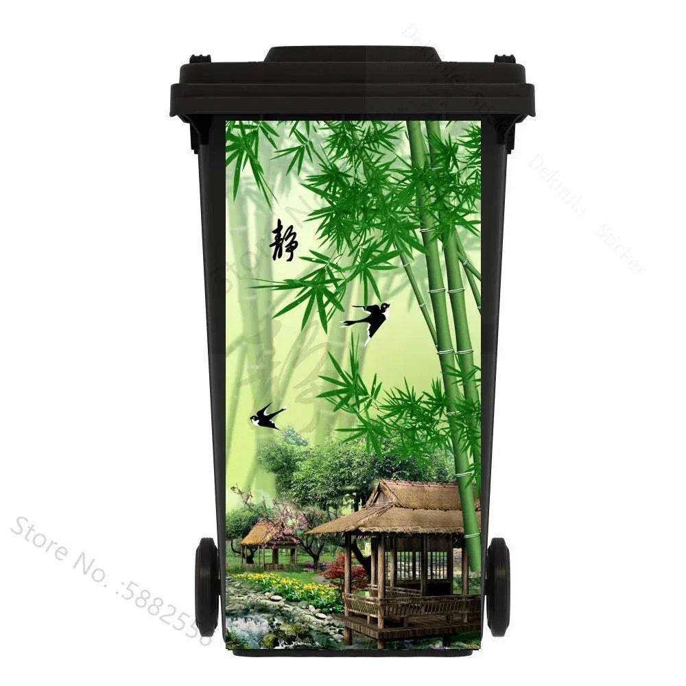 Self-adhesive PVC Trash Can Sticker