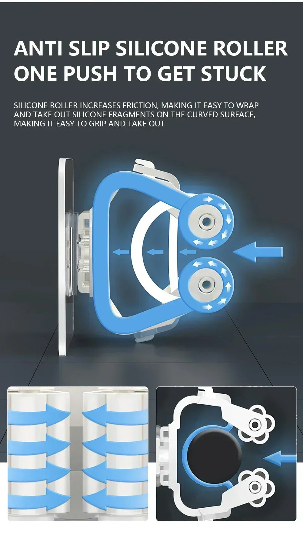 Self-Adhesive Wall-Mounted Mop Holder