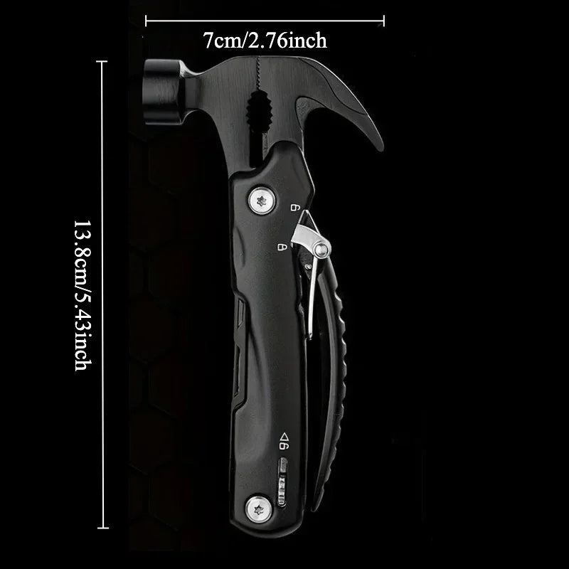 Outdoor Camping Multifunctional Wrench Pliers Hammer, Portable Survival Tool Accessory Kit, Survival Gear for Outdoor Camping