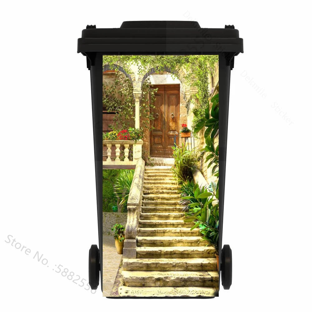 Self-adhesive PVC Trash Can Sticker