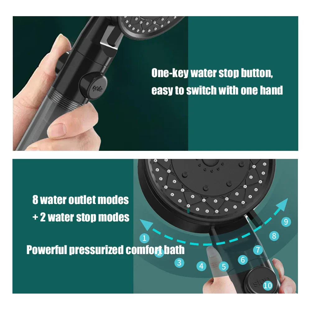 10 Spray Filtered Shower Head